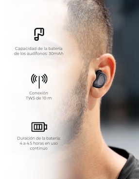 Audífonos In-Ear Techzone Tzws03 inalámbricos