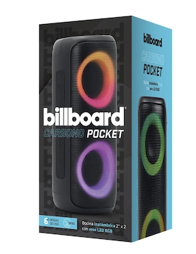 Bocina recargable Billboard Carbono Pocket 2 pulgadas inalámbrica