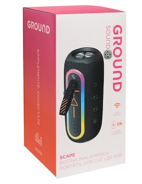 Bocina portátil Ground Sound Scape rgb inalámbrica