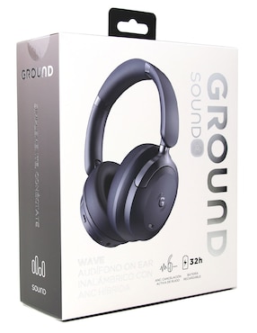 Audífonos On-Ear Ground Sound Groove Anc Híbrida alámbricos/inalámbricos con cancelación de ruido