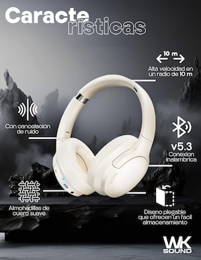 Audífonos On-Ear Wekome M11 Anc inalámbricos con cancelación de ruido
