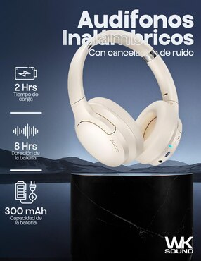 Audífonos On-Ear Wekome M11 Anc inalámbricos con cancelación de ruido