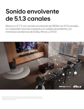 Barra de sonido Lg S80Tr con subwoofer