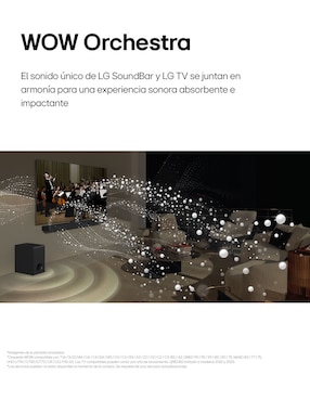 Barra de sonido Lg S80Tr con subwoofer