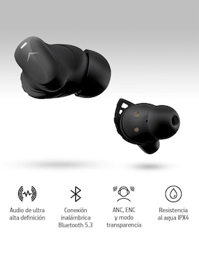Audífonos True Wireless Akane Anc 35Db Bt 5.3 inalámbricos con cancelación de ruido