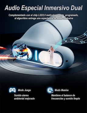Audífonos In-Ear Langsdom Tg12B inalámbricos con cancelación de ruido