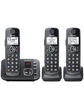 Set De Teléfonos 3 Auriculares Inalámbrico Panasonic KX-TG3833M