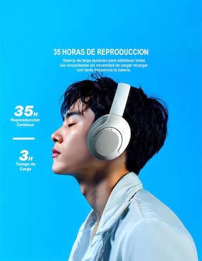 Audífonos Over-Ear Fantech Wh05A alámbricos e inalámbricos con cancelación de ruido