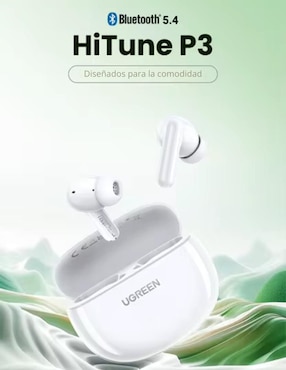 Audífonos In-Ear Ugreen Hitune P3 inalámbricos con cancelación de ruido