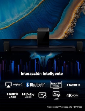 Barra de sonido Tcl Q85H con subwoofer