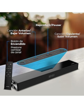 Barra de sonido Acteck Dynamic Thin Bs600 con subwoofer