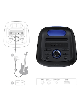 Bocina portátil Philips TAX4000 bluetooth
