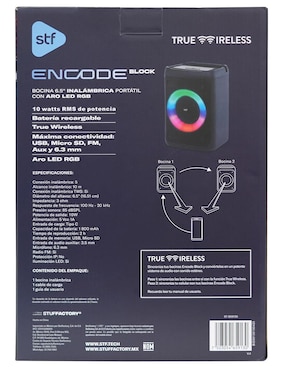 Bocina portátil Stf Encode Block 6.5 inalámbrica