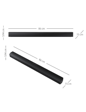 Barra de sonido Samsung hw-b650f/zx con subwoofer