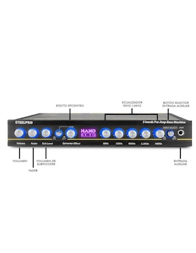 Preamplificador Steelpro NANO-BX-EQ de 9 V