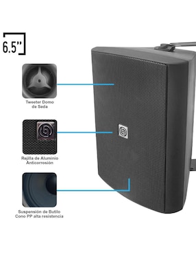 Set de bocinas Steelpro W65.60BLACK no tiene