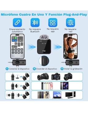 Set micrófono estéreo lavalier inalámbrico Lab.G