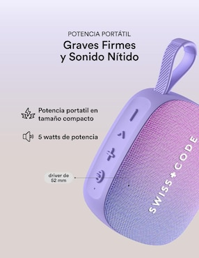 Bocina portátil Swiss Code Juno bluetooth