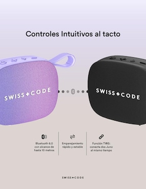 Bocina portátil Swiss Code Juno bluetooth
