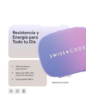 Bocina portátil Swiss Code Juno bluetooth