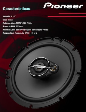 Set de bocinas Pioneer TS-A1678S