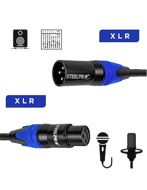 Cable plug 1/4 pulgada Steelpro a tipo plug 1/4 pulgada de 2 m