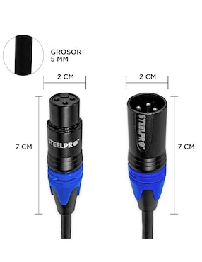 Cable XLR Steelpro a tipo XLR de 3 m