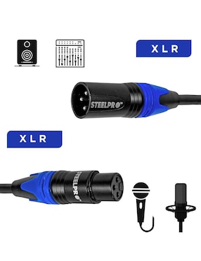 Cable XLR Steelpro a tipo XLR de 3 m