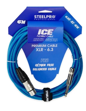 Cable XLR Steelpro a tipo auxiliar 6.35 mm de 1 m