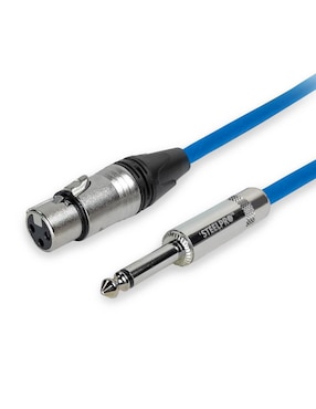 Cable XLR Steelpro a tipo auxiliar 6.35 mm de 1 m
