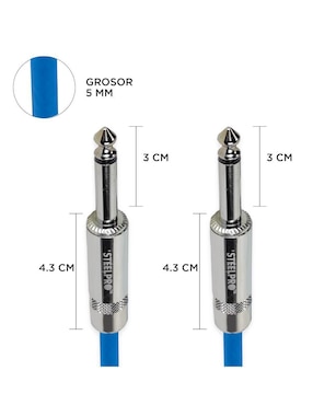 Cable auxiliar 6.35 mm Steelpro a tipo auxiliar 6.35 mm de 1 m