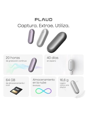 Grabadora de voz Plaud de 64 GB