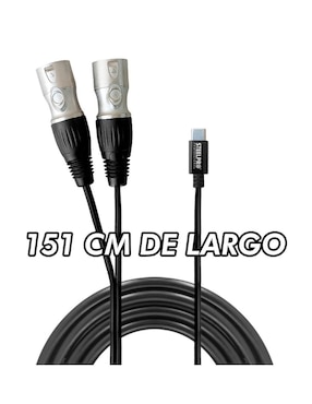 Cable XLR Steelpro a tipo USB C de 1.5 m