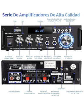 Amplificador estéreo Lab.g de 127 V