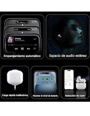 Audífonos in-ear Xtellar Xtllar11636 inalámbricos con cancelación de ruido