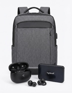 Set de audífonos Highlink Ultrafree, Backpack y Powerbank inalámbricos con