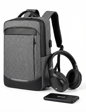Set de audífonos Highlink Linkpro, Backpack y Powerbank inalámbrico con cancelación de ruido