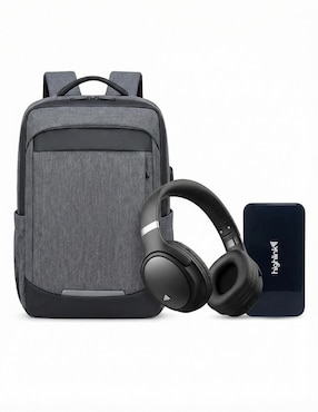 Set de audífonos Highlink Linkpro, Backpack y Powerbank inalámbrico con cancelación de ruido