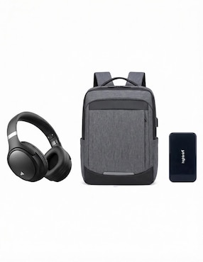 Set de audífonos Highlink Linkpro, Backpack y Powerbank inalámbrico con cancelación de ruido