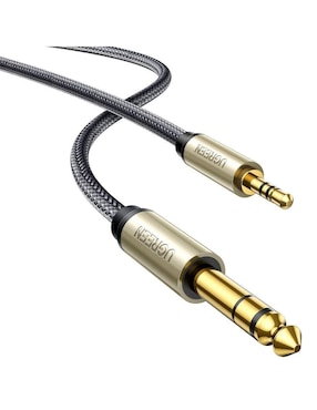 Cable auxiliar 3.5 mm Ugreen a tipo auxiliar 6.35 mm de 1 m
