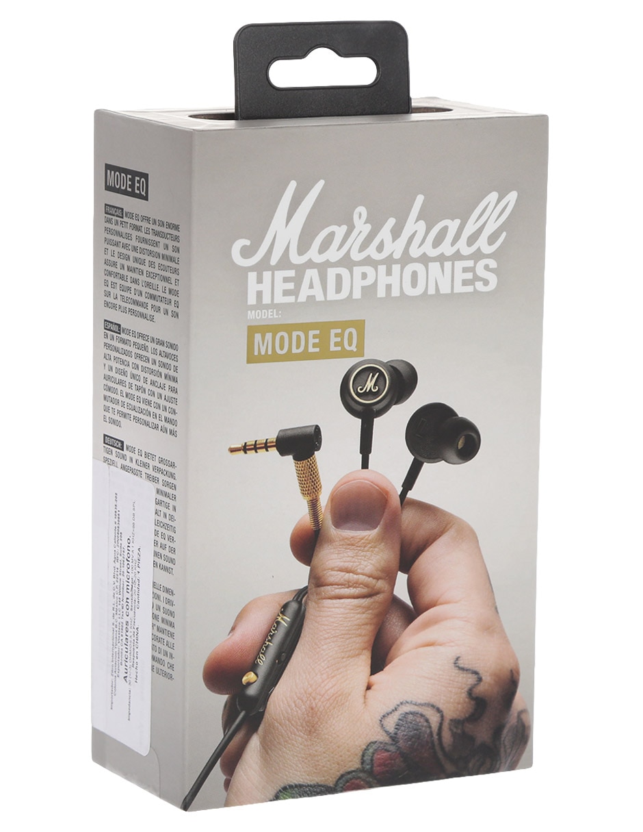 Auriculares de botón  Marshall Mode, Micrófono, Negro