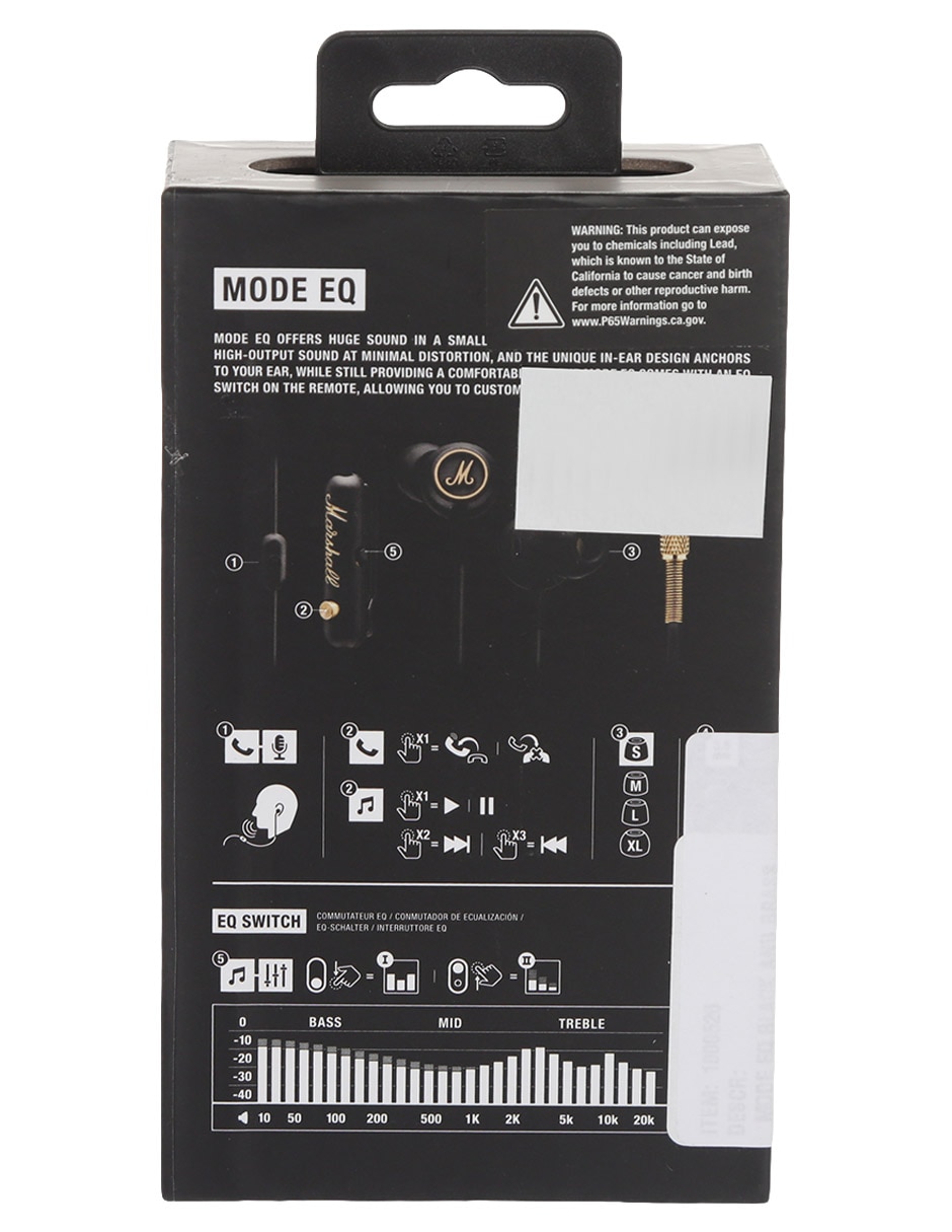 Audífonos In-Ear Marshall Mode Eq alámbricos 3