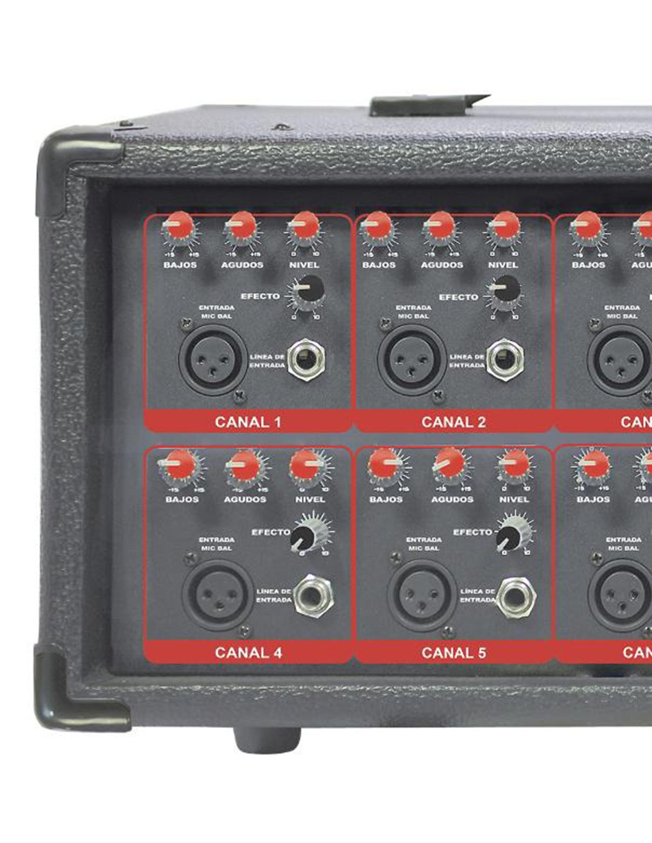Consola Amplificada Ksr  6 Canales Bluetooth Mitzu 3