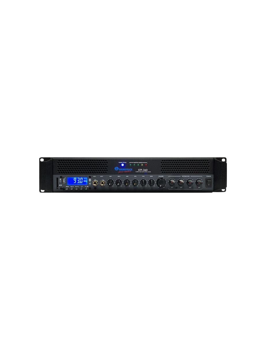 Amplificador de Publidifusión para Interiores STP-360 2 Bandas de EQ/ 360W