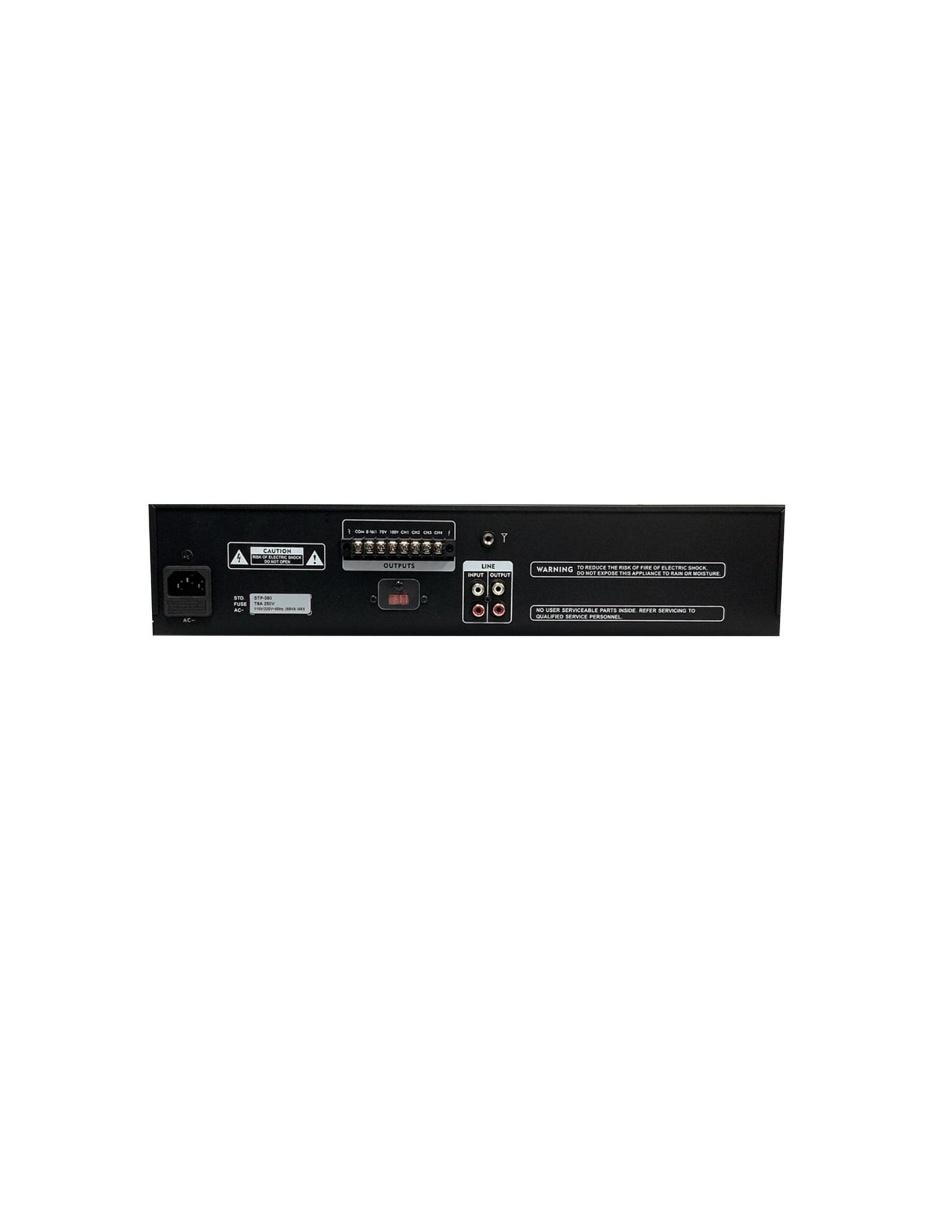 Amplificador de Publidifusión para Interiores STP-360 2 Bandas de EQ/ 360W 2