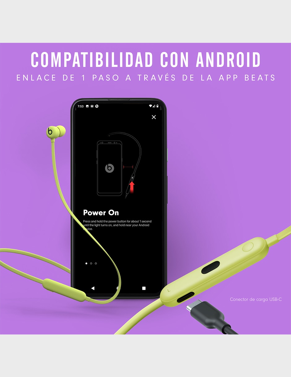 AUDÍFONO IN EAR BEATS MYMD2B, AMARILLO