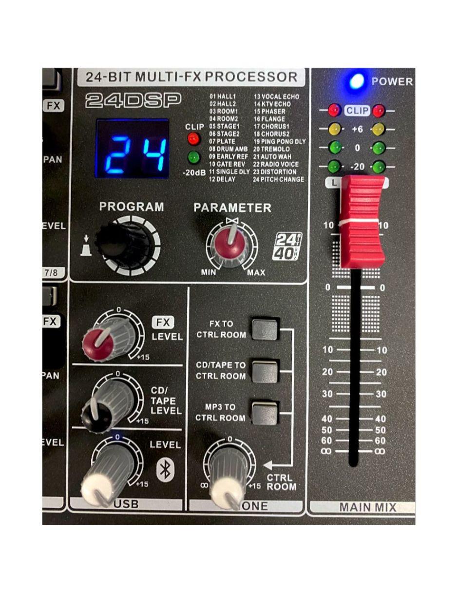 Mezcladora Pasiva MX-1002U 10 Ch Bluetooth 3