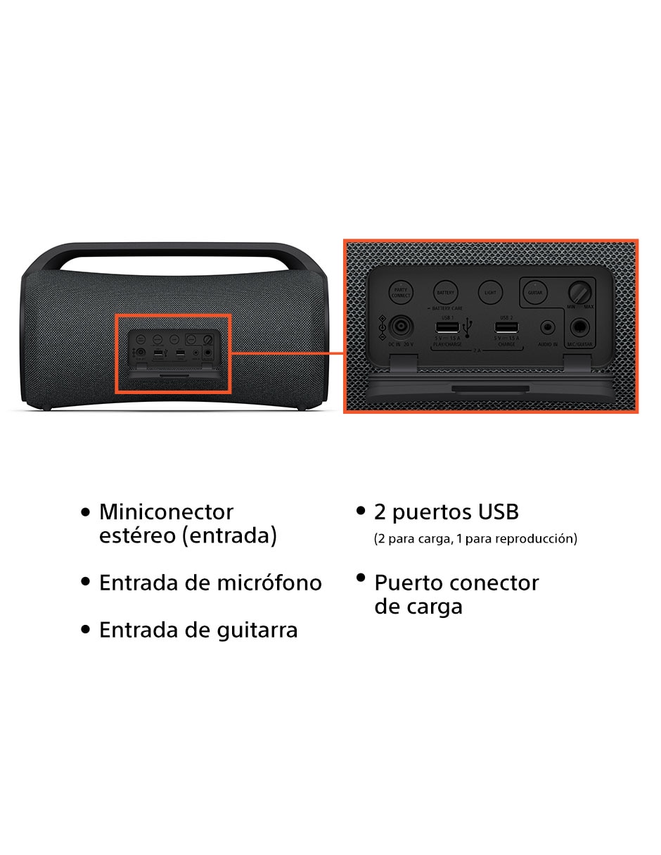 Bocina portátil Srs-xg500/bcla7 bluetooth 7