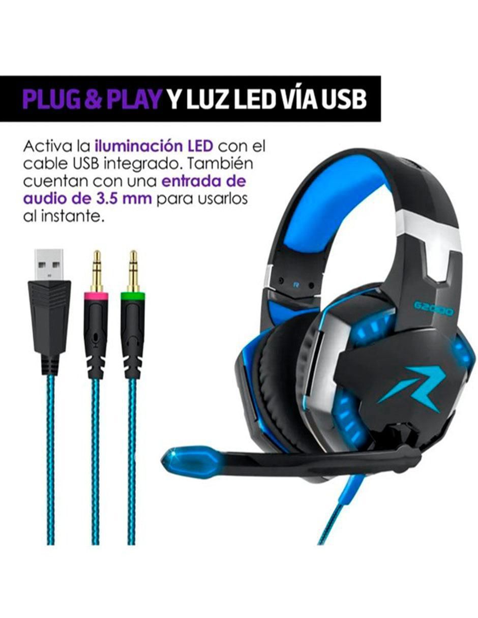 Audífonos gamer Over-Ear G2000 alámbricos con cancelación de ruido 5