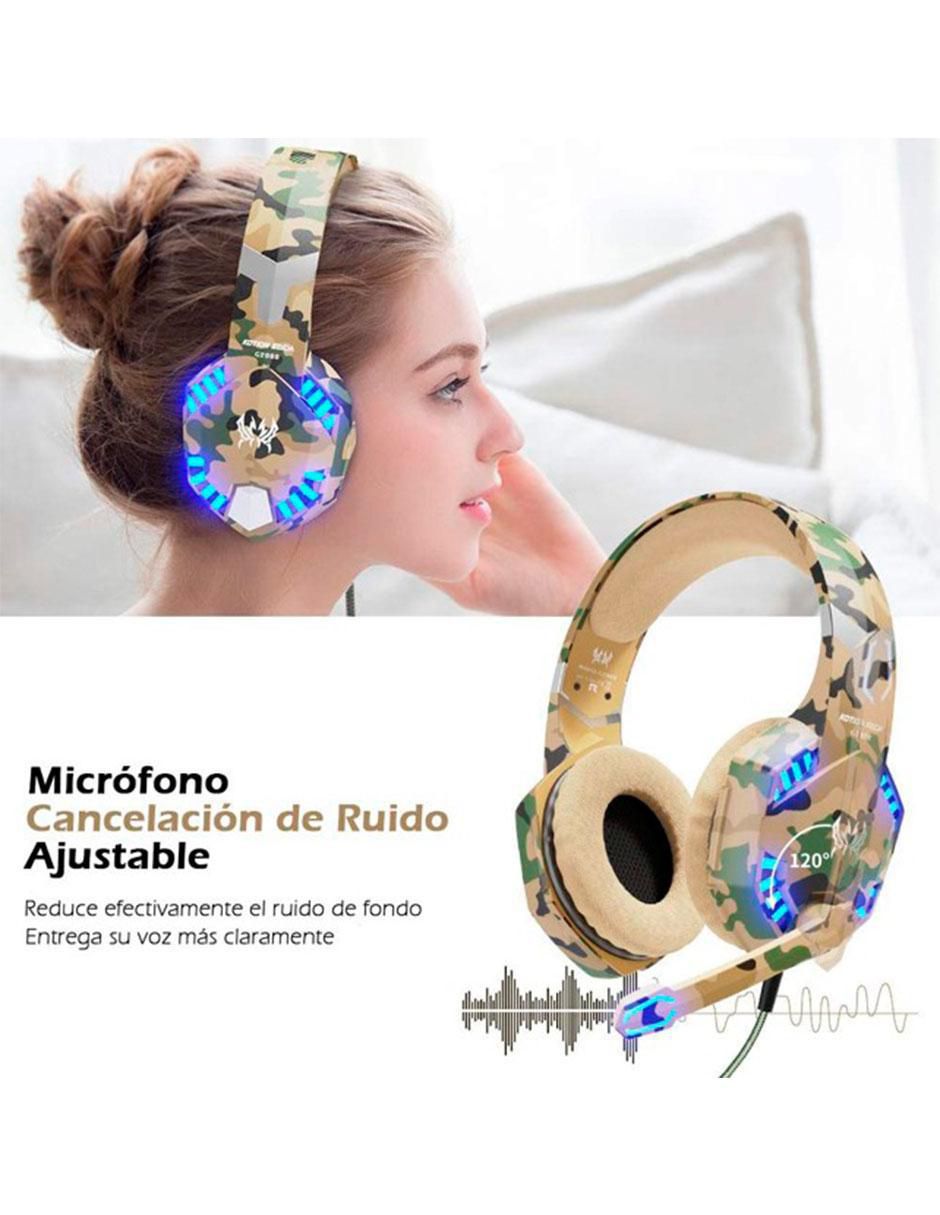 Audífonos Over-Ear Petukita Box G7500 Alámbricos con cancelación de ruido